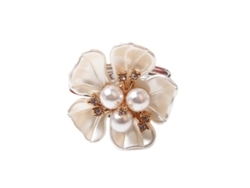 Anillos para servilletas de boda con forma de flor de perlas de 3,8 cm