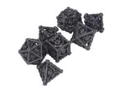 2026 Set De 7 Dados Poliedros Huecos De Latón Para Juegos De Mesa Y Rol Fiesta Navideña Adultos