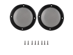 2 Unidades De Cubiertas Decorativas Circulares De Malla Metálica Para Altavoces De Audio De 6,5 Pulgadas (negro + Negro)