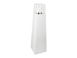 Biochimenea de Suelo KEKAI Mauna Loa 40X40X145 Cm Con Quemador de Acero Inoxidable Y Accesorio Apagallamas Color Blanco