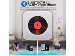 Leitor de Cd Portátil com Alto-Falantes Hifi EmbutiMontáveis ÂÂNa Parede