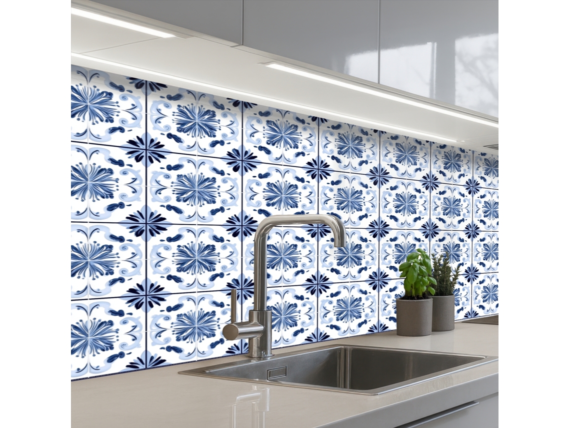 Paneles estándar para salpicaderos de cocina - Azulejo - Azul 150x60 cm