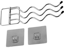 Juego de 1 toallero giratorio de acero inoxidable resistente a pinchazos para montaje en pared, soporte Slowmoose