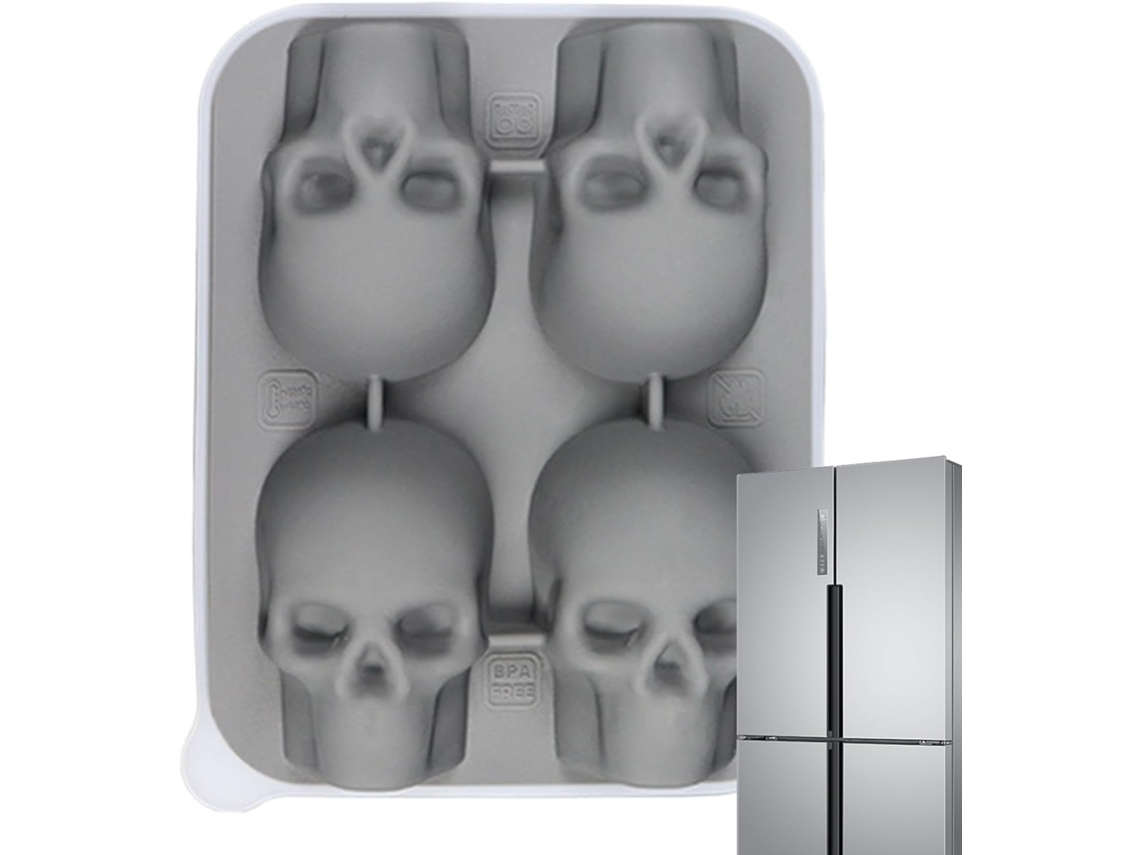Formas De Gelo Para Freezer - Forma De Gelo Em Formato De Caveira