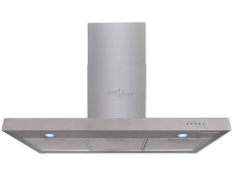 vidaXL Campana extractora plana acero inoxidable 900 mm