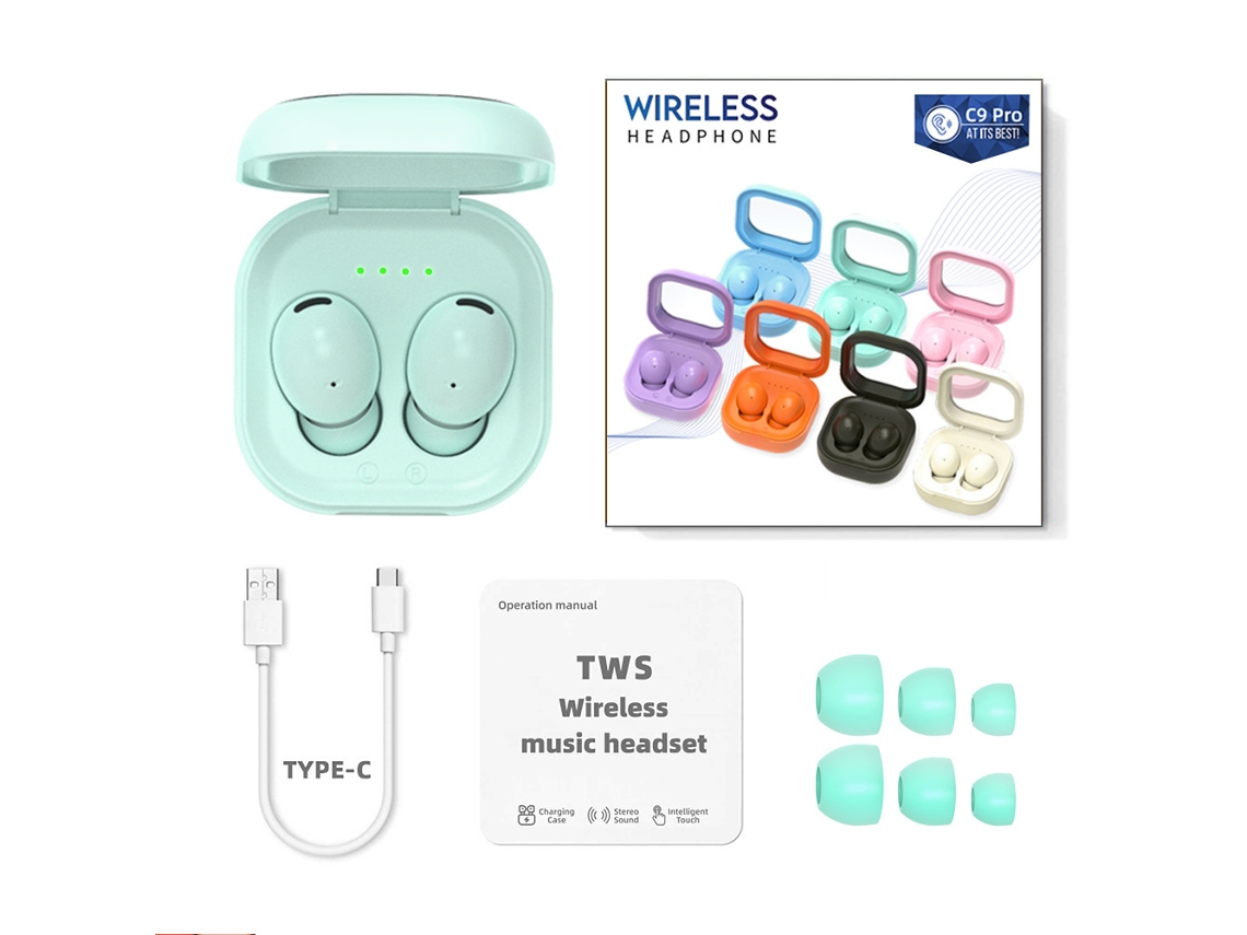 Auriculares Inalámbricos Bluetooth (verdes), Auriculares Intrauditivos Compactos