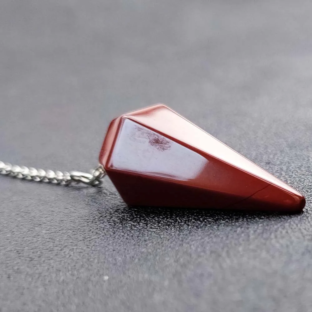Colgante Hexagonal De Cristal Natural (ágata Roja)