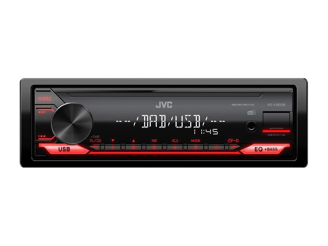 JVC KD-X182DB receptor multimedia para coche Negro 200 W Bluetooth