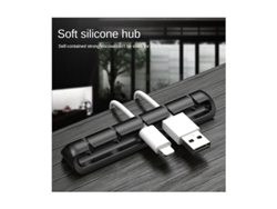 6 Soportes Flexibles Inteligentes De Color Negro Y Gris Para Cables De Auriculares Usb Y Gestión De Cables