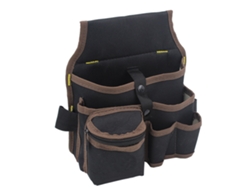 Bolsa Cintura Para Ferramentas De Lona Oxford Com Múltiplos Bolsos Multifuncional Organizador De Armazenamento Preto E Marrom