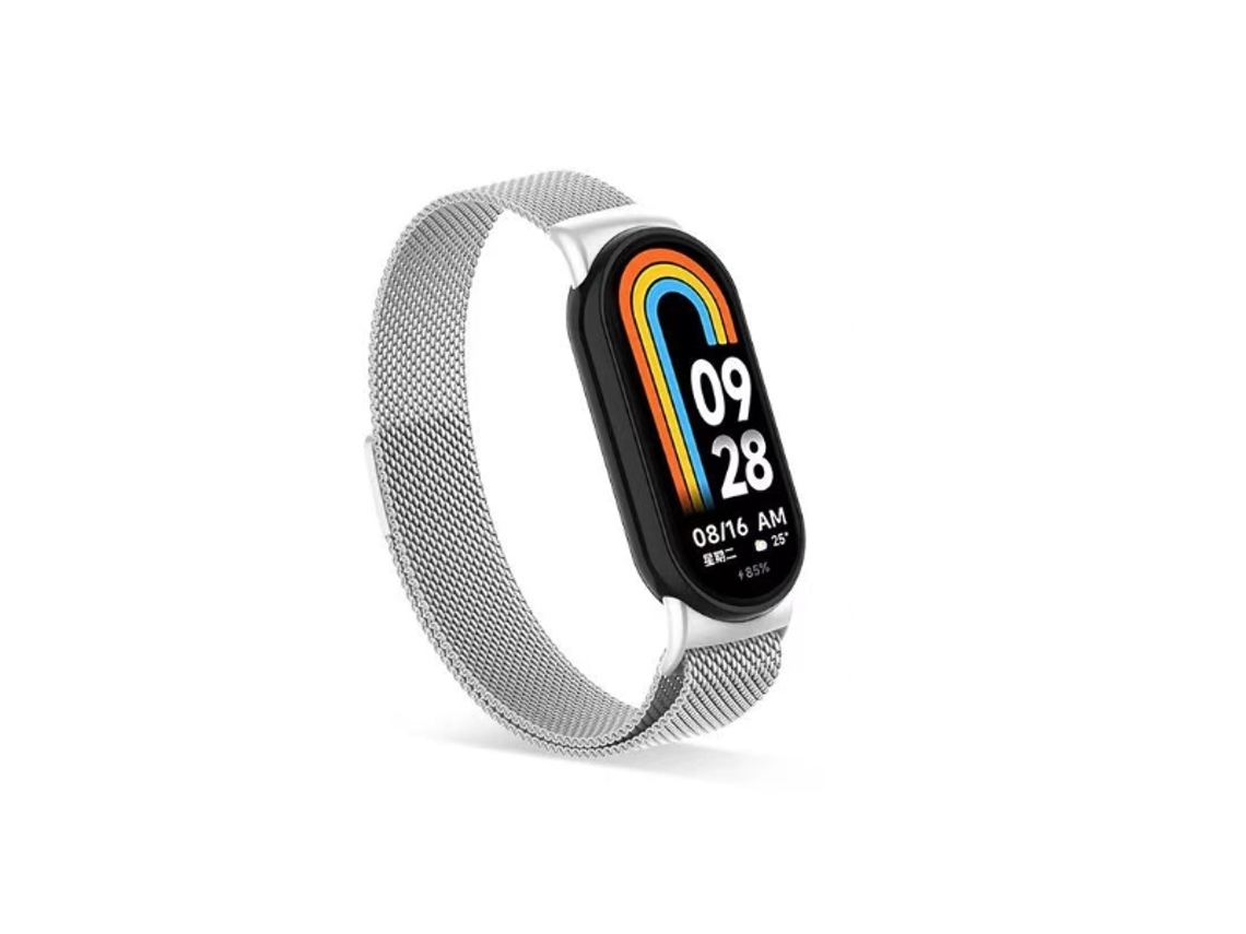 Pulsera Milanese Loop Cierre Magnético Compatible con Xiaomi Smart Band 9 Gris