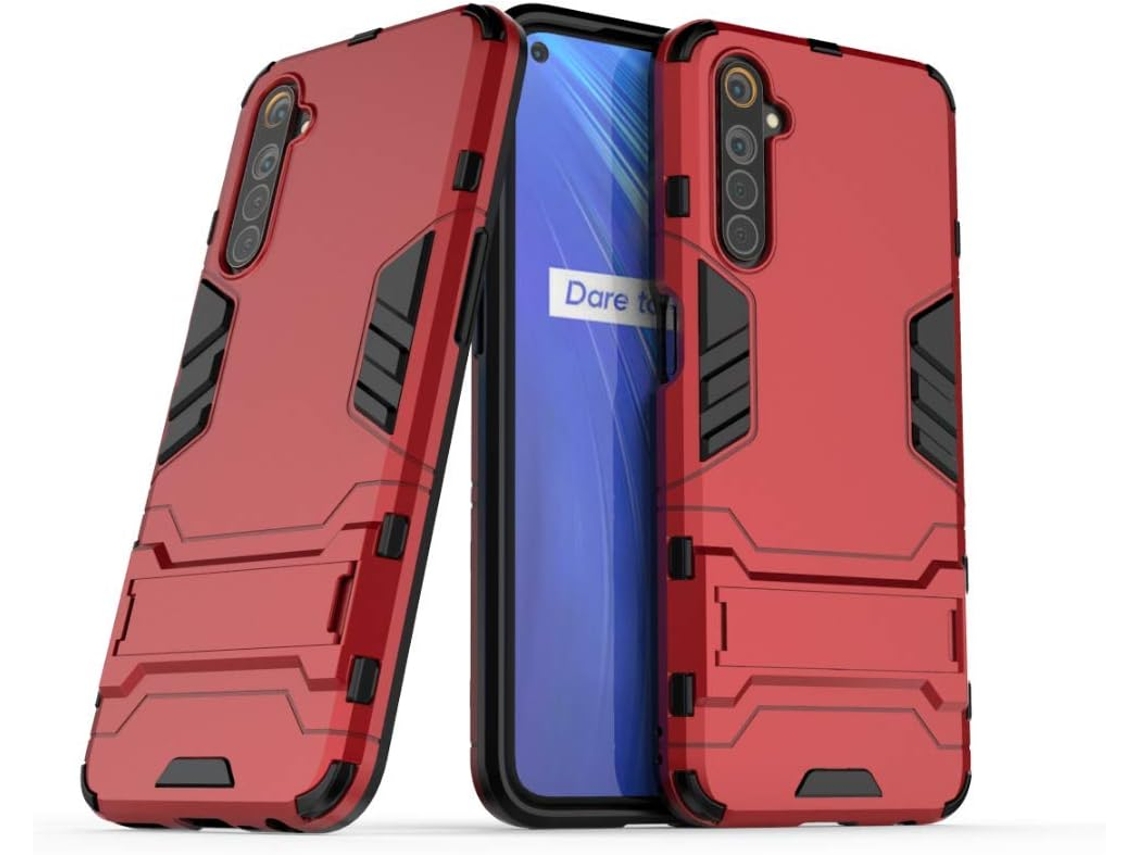 Protector de Pantalla Armadura Híbrida Camada para Oppo Realme 6 HONGWE. Vidrio Templado Azul