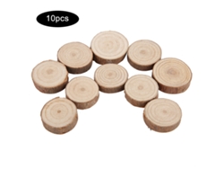 10 piezas redondas de madera para accesorios de pintura y fotografía (diámetro de 3,17 cm x 4,17 cm), accesorios para el hogar.