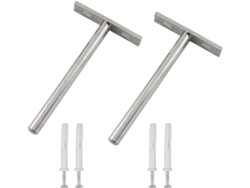 Soporte de estante flotante de 2 piezas, soporte de estante invisible con 4 tornillos y tacos para estantes de madera