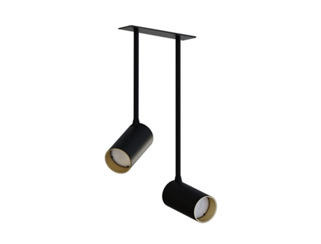 Lámpara NOWODVORSKI Mono Surface Long Ii Black/Gold (Negro - Acero )