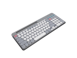 Juego de teclado y ratón inalámbricos Bluetooth de modo dual, teclas redondas vintage, teclado y ratón para juegos Ly Ebike
