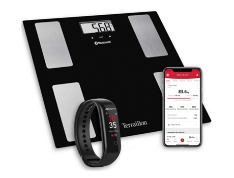 Impedanciómetro Conectado 180Kg/100G + Pulsera TERRAILLON