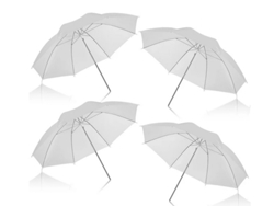 Pack de 4 paraguas blancos de 84cm ANDOER