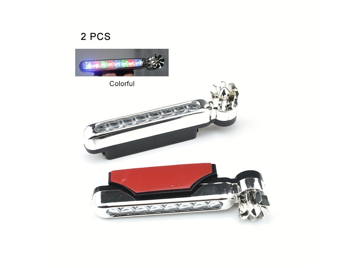 Juego De 2 Luces Led Giratorias Para Coche Con Mini Ventilador. Iluminación Decorativa Para Coche. Iluminación Con Energía Eólica.