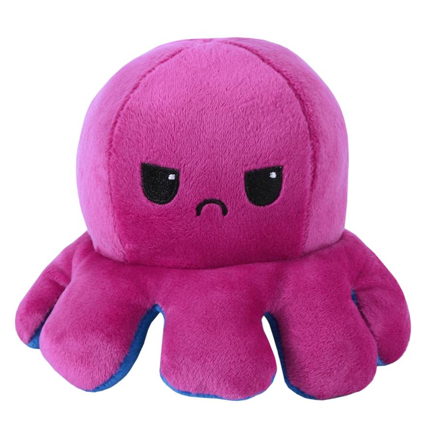 Peluche Pulpo Reversible MORADO Y CELESTE + Regalo - Promart