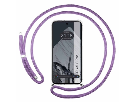Funda con Cordón para Google Pixel 8 Pro TUMUNDOSMARTPHONE Morado
