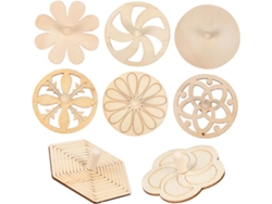 Juego De 8 Trompos Giroscópicos De Madera Sin Pintar, Juguetes Educativos Para Niños.