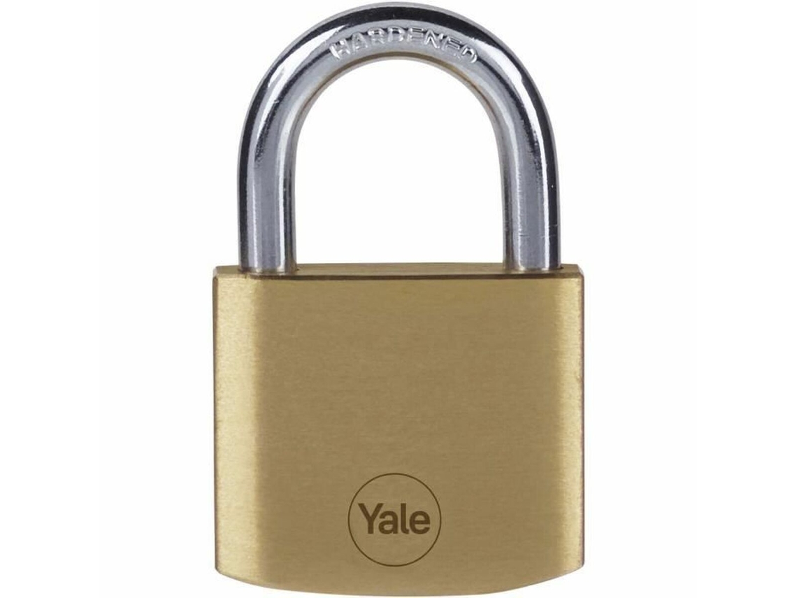 Candado de llave YALE Rectangular Dorado