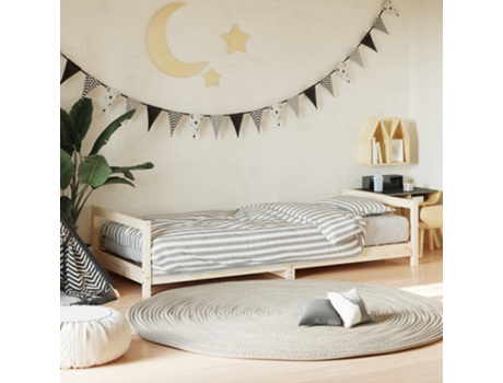 Estructura De Cama Para Niños VIDAXL Marrón Madera (80x200 cm)