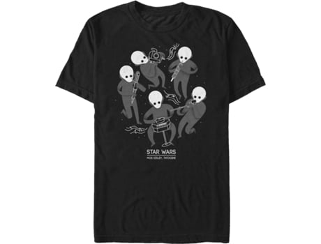 Camiseta Unisexo DEEPSTONE Figrin D'an and the Modal Nodes Concert Poster Star Wars Negro (XXL)
