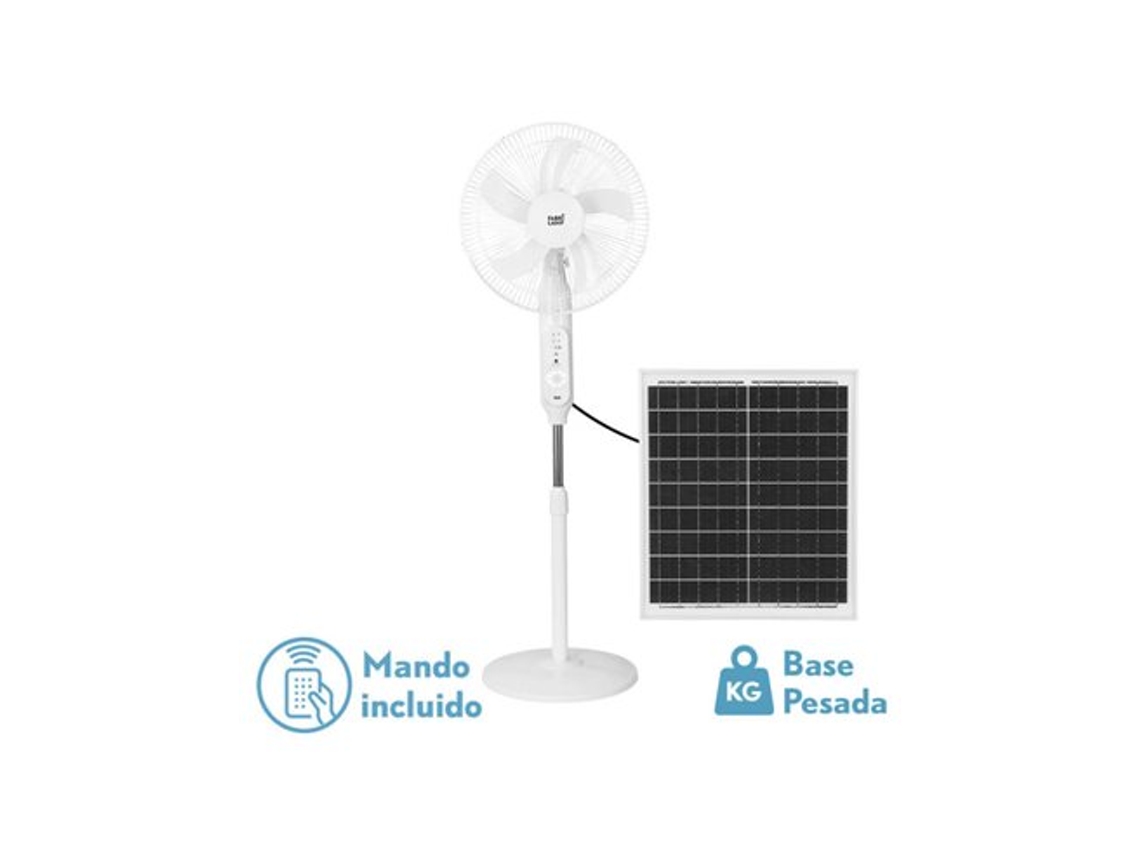Ventilador DC de Pie Solar Clima Blanco 30W con USB FABRILAMP