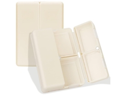 Organizador Diario De Pastillas Con 7 Compartimentos, Portátil Para Viajes, Diseño Plegable Para Cartera O Bolsillo Para Vitaminas Y Medicamentos.