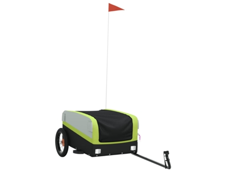 Remolque VIDAXL para bicicleta hierro negro y verde (30 kg)
