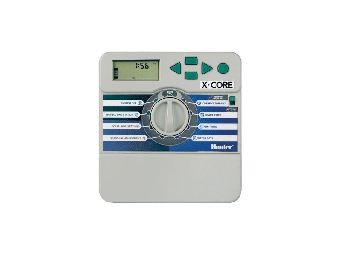 Programador de riego eléctrico XC 801 Interior HUNTER Programador eléctrico que permite controlar hasta 8 zonas de riego con electroválvulas a