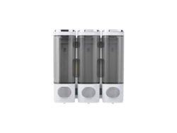 Dispensador de jabón líquido transparente Rosewell para baño con tornillos de montaje para pared de ducha (paquete de 3)