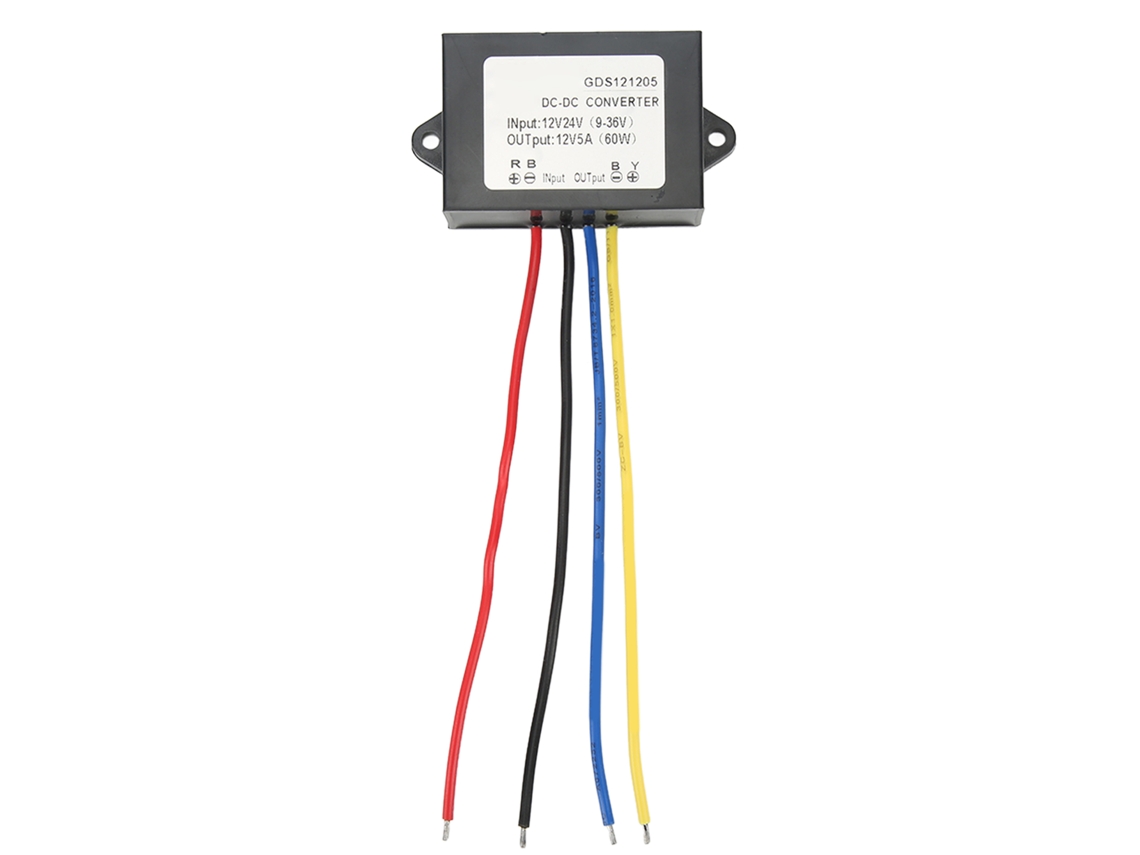 Módulo Regulador De Voltaje Cc A Cc De 12 V 24 V (9-36 V) A 12 V 5 A 60 W, Convertidor Impermeable Ip67.