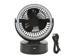 Ventilador con lámpara, Power Bank 3 en 1, multifuncional para camping y USB.