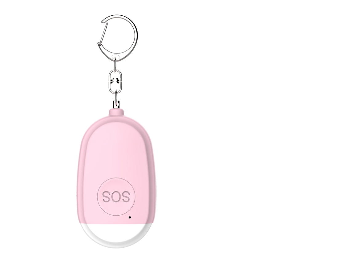 Alarma de autoprotección con llavero, 130 dB, carga USB, señal luminosa para niñas