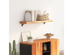 Estante Pared Rectangular Madera Acacia Borde Vivo 70x30x3,8 Cm