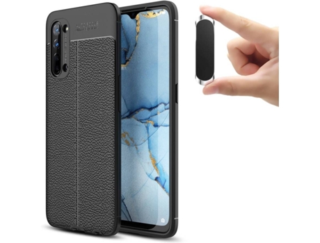 Carcasa y Soporte Oppo Find X2 LITE Rugged Leather Negro
