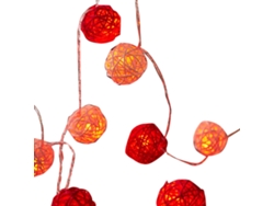 Guirnalda De Luces Románticas De Bolas De Ratán De 2 M Con 10 Luces Para Navidad, Fiestas Y Decoración Del Hogar.