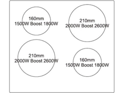 Placa de Inducción BECKEN BIH3300 (Eléctrica - 59 cm - Negro) — Eléctrica de inducción | Ancho: 59 cm