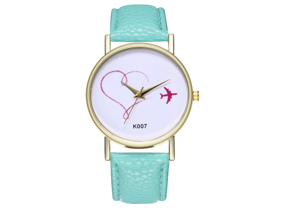 Reloj De Pulsera Analógico De Dial Redondo De Cuarzo Elegante Para Mujer (mint)