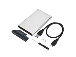 Caja De Carcasa De Disco Duro Externo De Aluminio Usb 3.0 Plateado