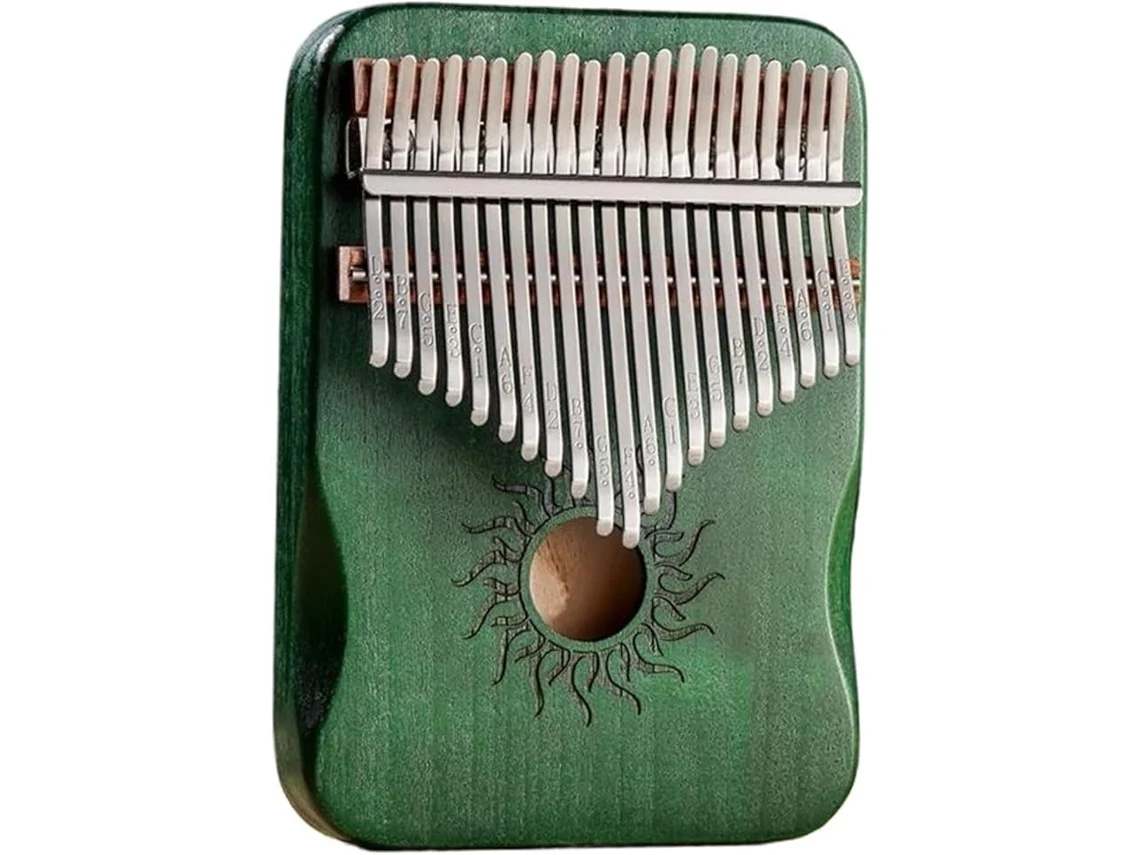 Piano de Polegar Kalimba DIGITALLAB Instrumento Para Principiantes, 21 Teclas (Verde)