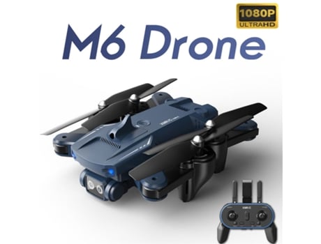 Mini dron de control remoto M6 (1080P - Duración de la batería: 15 min - Azul)