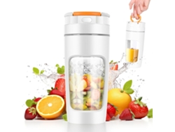 Licuadora Portátil De 600 Ml, Mini Licuadora Con Cuchillas De Acero Inoxidable De 4 Puntas, Vaso Exprimidor Recargable Por Usb
