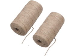 KOFIHETY Hilo de yute natural, envoltura decorativa para manualidades y proyectos de jardín. Biodegradable, duradero y resistente. Hilo de cáñamo.