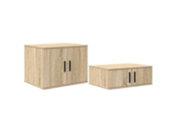 Maison Exclusive - Armario De Almacenamiento 2 Pcs Roble Sonoma 118 X 41 X 40 Cm