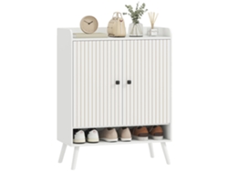Zapatero con estantes ajustables, diseño elegante, color blanco, 75x35x97 cm