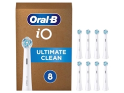 Cabezales de repuesto para cepillo de dientes Oral-B Io Ultimate Clean (8 unidades, filamentos entrelazados para eliminar la placa)